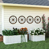 4 Pieces Rustic Wood Wagon Wheels for Party Bar Garage Home Garden