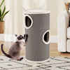 4-Story Cat Condo with Sisal Scratching Pad for Indoor Cats-Grey