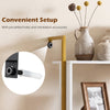 4-Tier Bookshelf with Double-Door Cabinet and Heavy-Duty Metal Frame-White