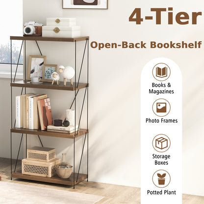 4-Tier Multipurpose Display Rack with Metal Frame