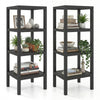 4-Tier Plastic Storage Shelf Freestanding Utility Rack-Black