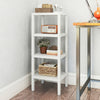 4-Tier Plastic Storage Shelf Freestanding Utility Rack-White