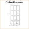 4-Tier Plastic Storage Shelf Freestanding Utility Rack-White