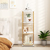 4-Tier Rotating Bookshelf 360° Spinning Bookcase Tower-Golden