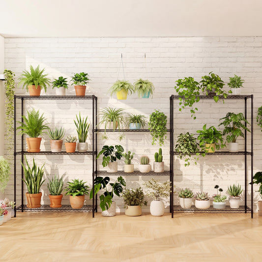 4/5/6-Tier Wire Shelving Unit Adjustable Metal Storage Shelves with V-shaped Shelving Rack-4-Tier