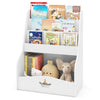4-Tier Wooden Kids Bookshelf Bookcase Toy Storage Organizer-White