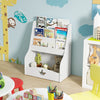 4-Tier Wooden Kids Bookshelf Bookcase Toy Storage Organizer-White