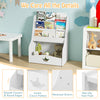 4-Tier Wooden Kids Bookshelf Bookcase Toy Storage Organizer-White