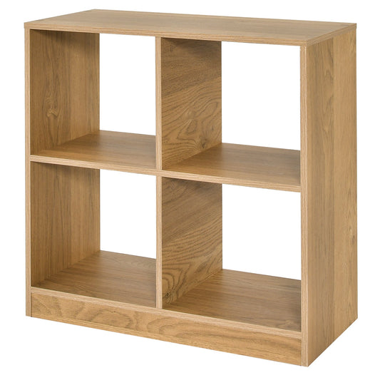 4-cube Wooden Storage Cabinet with Anti-Toppling Device shown from a high angle against a white background