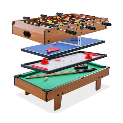 The game table set showing the different playing surfaces stacked in an exploded view