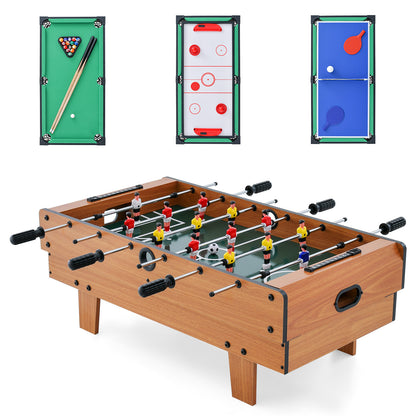 4 in 1 Combo Game Table Set showing the foosball table and three other game board options