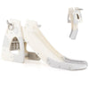 Foldable Toddler Slide with Basketball Hoop and Ball-Grey