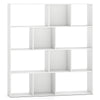 4-Tier Modern Bookshelf with 12 Storage Compartments and 2 Anti-Tip Kits-White
