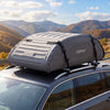 400L Waterproof Car Roof Bag Foldable Rooftop Cargo Carrier with 4 Reinforced Straps-Grey