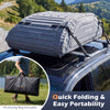 400L Waterproof Car Roof Bag Foldable Rooftop Cargo Carrier with 4 Reinforced Straps-Grey