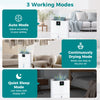 40L Dehumidifier for Home 50 M2 Portable Dehumidifier with 3 Modes-White
