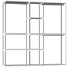 HOMCOM Portable Wardrobe, Open Clothes Wardrobe with 8 Shelves, 3 Hanging Rails, Light Grey
