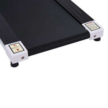 HOMCOM Folding Treadmill with Incline, Walking Pad Treadmill for Home, 1-10km/h Under Desk Running Machine with LCD Display and Wheels, No Assembly, White