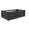 Outsunny Set of Two 100 x 60cm Steel Planter Boxes - Grey