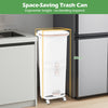 42L Kitchen Trash Can with Lid and 2 Detachable Buckets-White