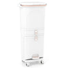 42L Kitchen Trash Can with Lid and 2 Detachable Buckets-White