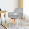 2 Pieces Retro Styled Velvet Chairs-Grey