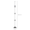 HOMCOM LED Floor Lamp, 360 RGB Detachable Corner Floor Lamp with App & Remote Control, Colour Changing Standing Lamp with Music Sync & Timing, for Living Room, Game Room, Dark Grey