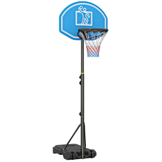 HOMCOM Adjustable Basketball Hoop and Stand in Blue