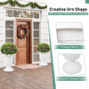 46cm Tall Vintage Planters Set of 2 Urn Plastic Flower Pots-White