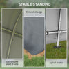 Outsunny 3 x 3(m) Garden Storage Tent, Heavy Duty Outdoor Shed, Waterproof Portable Shed Storage Shelter with Galvanised Steel Frame for Bike, Motorcycle, Garden Tools, Grey