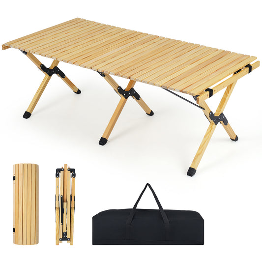 48" Folding Camping Table with carrying bag and folded table