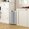 48L Automatic Trash Can with Lid-Silver