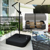 Outsunny 3 m Garden Cantilever Parasol with Cross Base, Sandbag, 360Â° Rotating Overhanging Banana Umbrella, Beige