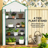 Outsunny Four-Tier Mini Greenhouse, with Reinforced Plastic Cover