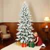 HOMCOM 6ft Flocked Artificial Christmas Tree
