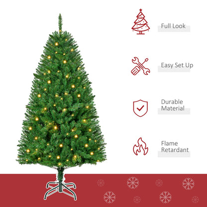 HOMCOM 5FT Christmas Tree in Green
