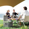 Outsunny 30L Portable Car Refrigerator - Light Green and Grey