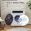 4KG Compact Dryer with Stainless Steel Tub and Multi-layer Filtration-White