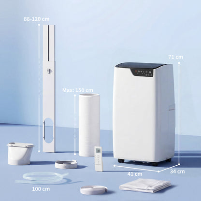 HOMCOM Portable Air Conditioner 14000 BTU in White