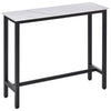 HOMCOM Rectangular Bar Table, Wood Effect Coffee Table for Small Space, Breakfast Dining, Kitchen, Industrial, White & Black