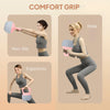 SPORTNOW 10KG Soft Kettlebell, Kettlebell with Non-Slip Handle for Home Gym, Weight Lifting, Strength Training, Pink/Grey