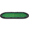 SPORTNOW Foldable Poker Mat, 10-Player Table Top with Cup Holder, Carry Bag - Green
