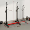 HOMCOM Barbell Rack, Width and Height Adjustable Dip Stand, Bench Press Rack for Home Gym Weight Lifting Fitness Workout, Max Load 150kg