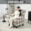 HOMCOM 160 Reclining Armchair, with Footrest - Brown