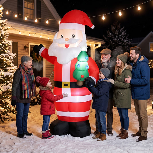 Outsunny Inflatable Christmas Decoration in Red