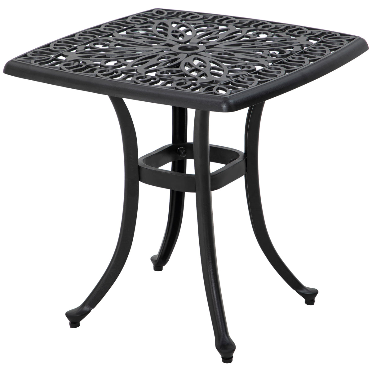 Outsunny Cast Aluminium Bistro Table in Black