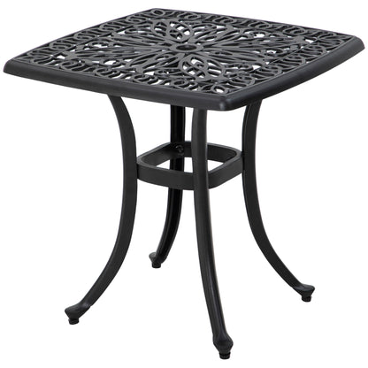 Outsunny Cast Aluminium Bistro Table in Black