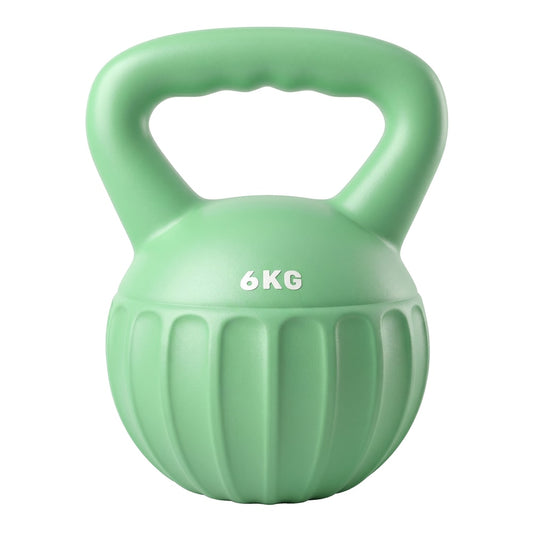 SPORTNOW Kettlebell for Strength Training Kettle Bell with Non-Slip Handle 6 kg Green