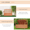 Outsunny Two-Seater Garden Storage Bench - Natural