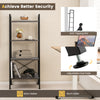 4-Tier Bookshelf with Metal Frame-Brown